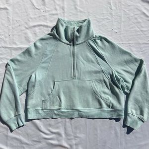 Lululemon Oversized Scuba Half Zip Mint